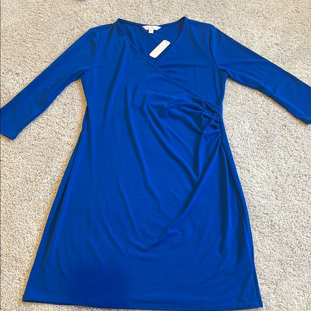 Charming Charlie Blue Wrap Dress NWT